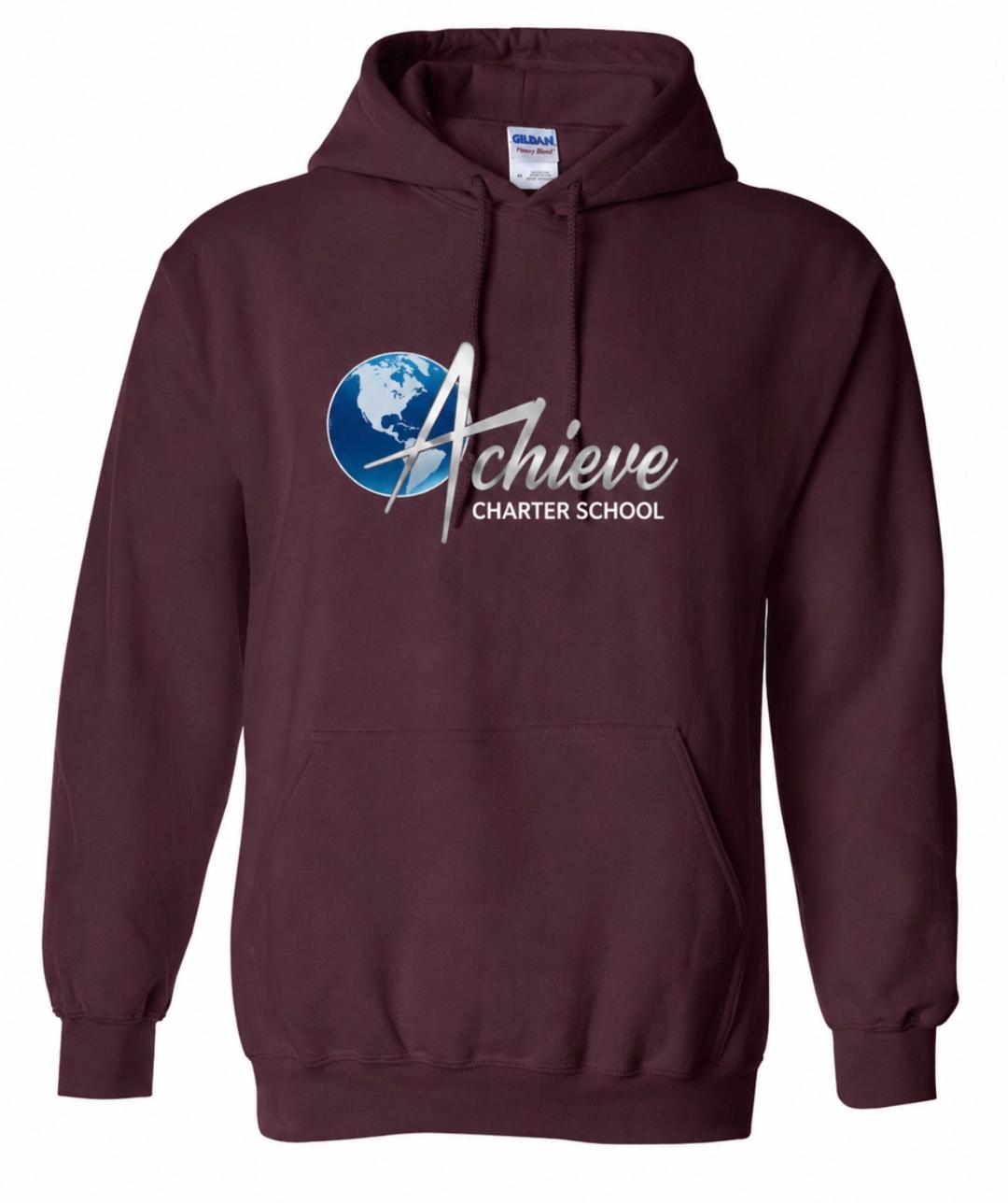 Maroon Youth and Adult Hooded Sweatshirt