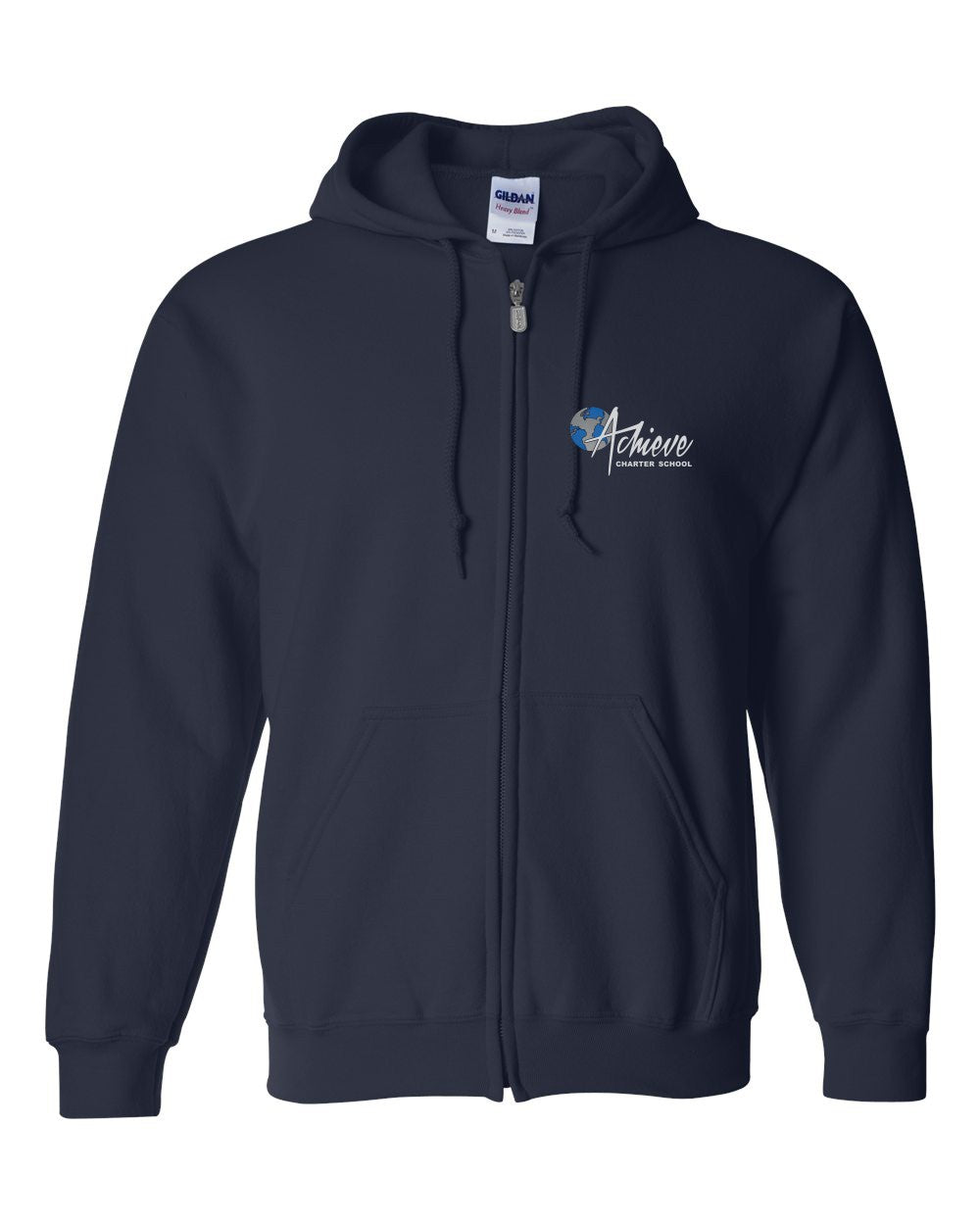 YOUTH & ADULT NAVY Zip Front Hoodie